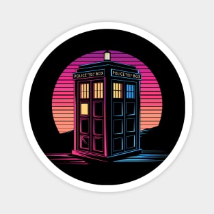 Retrowave TARDIS Magnet